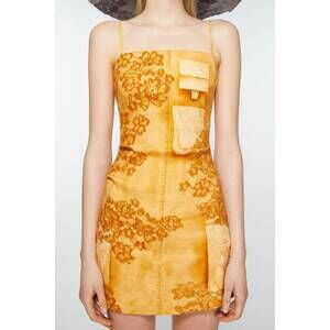 chinese dress ladies Acne Studio Lilac Watercolour Linen Sleeveless Dress  Loop Generation